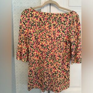 Lilly Pulitzer Pink and Yellow Floral Blouse